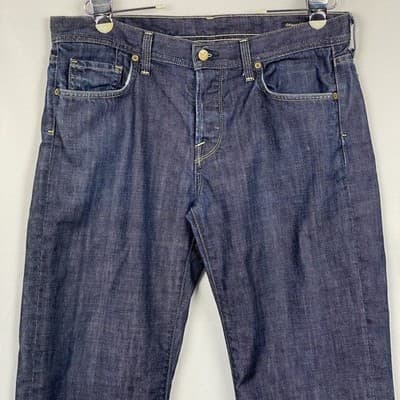 Citizens of Humanity Evans Relaxed Button Fly 606 Jeans Mens 34 Dark Wash USA - Thumbnail 4