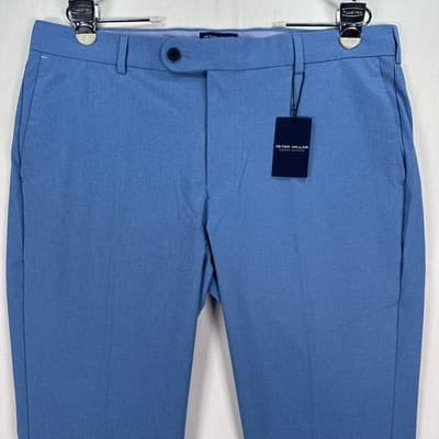 NEW Peter Millar Surge Performance Pants Mens 36 x 32 Blue Golf Tailored Fit - Thumbnail 4