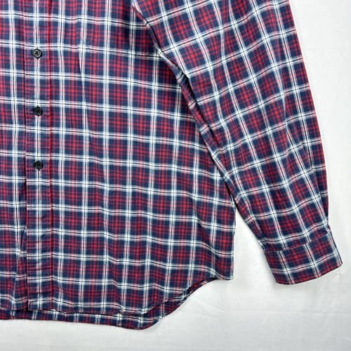 Vintage Polo Ralph Lauren GI Shirt Mens 2XL Red Blue Plaid Checks Long Sleeve - Thumbnail 3