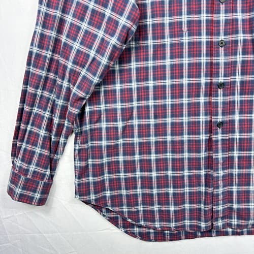 Vintage Polo Ralph Lauren GI Shirt Mens 2XL Red Blue Plaid Checks Long Sleeve - Thumbnail 4