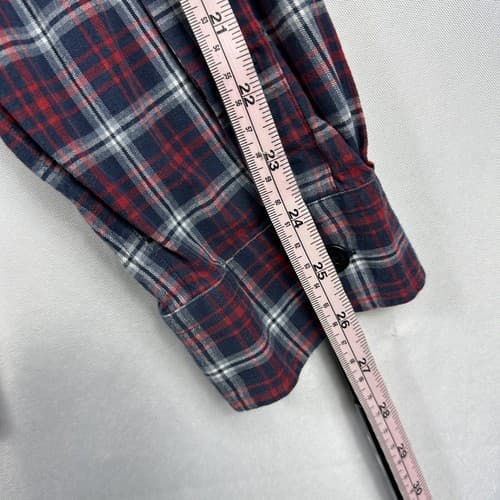 Vintage Polo Ralph Lauren GI Shirt Mens 2XL Red Blue Plaid Checks Long Sleeve - Thumbnail 9