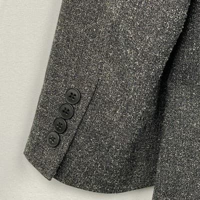 Andrew Fezza Baxter Gray Salt and Pepper Blazer Sport Coat Mens 42R Stretch - Thumbnail 6
