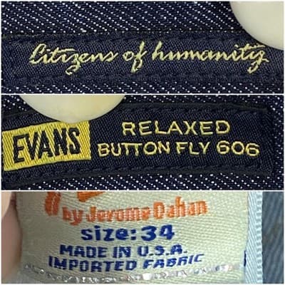 Citizens of Humanity Evans Relaxed Button Fly 606 Jeans Mens 34 Dark Wash USA - Thumbnail 8