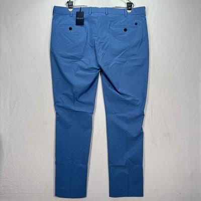 NEW Peter Millar Surge Performance Golf Pants Mens 40 x 32 Blue Stretch Chinos - Thumbnail 3