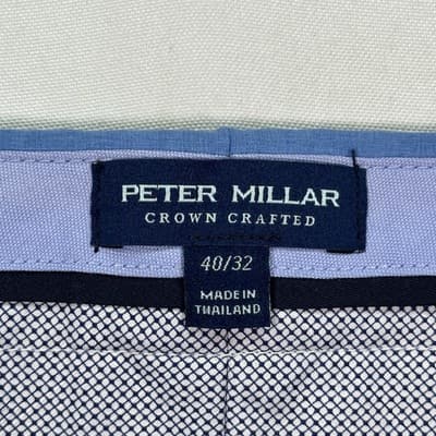 NEW Peter Millar Surge Performance Golf Pants Mens 40 x 32 Blue Stretch Chinos - Thumbnail 7