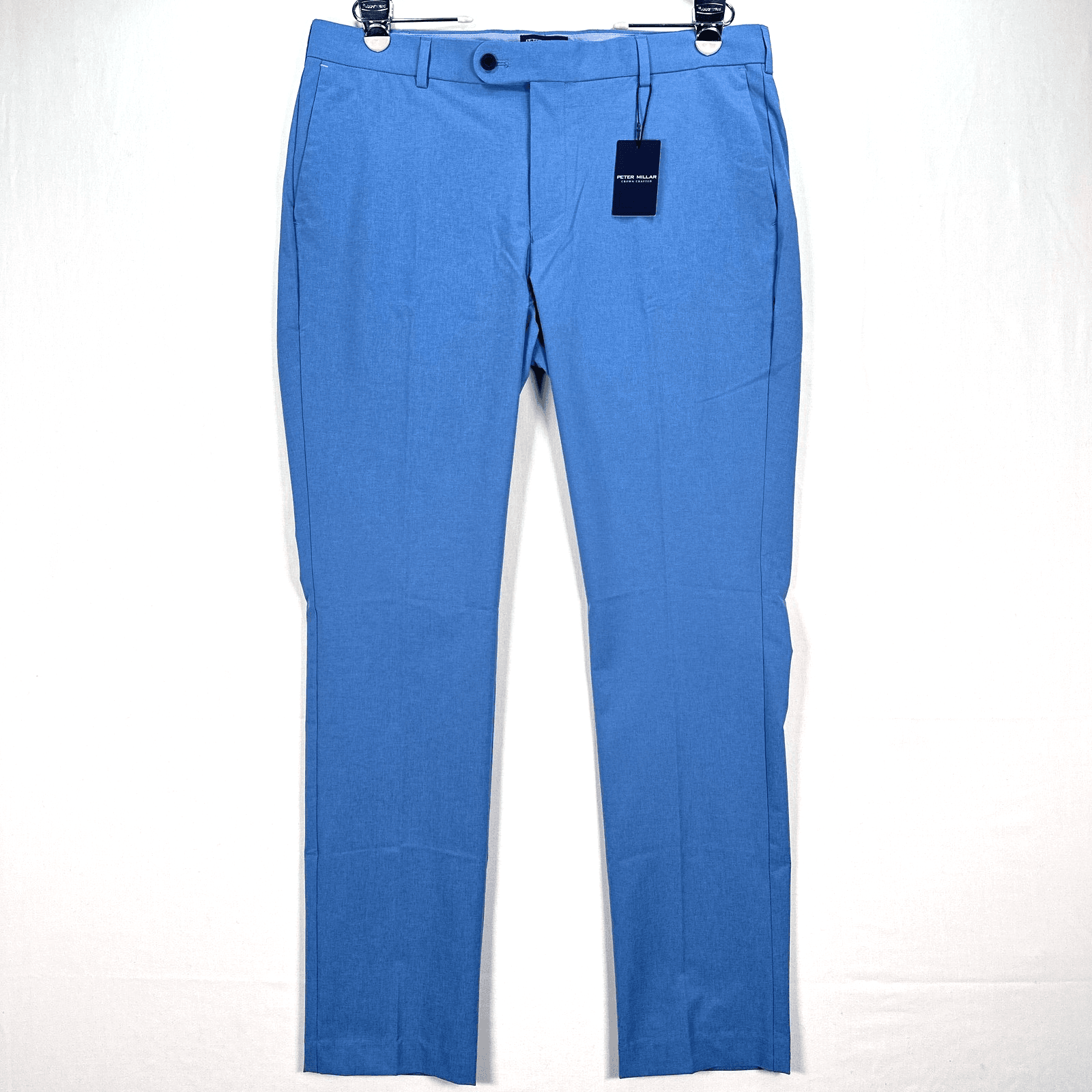 NEW Peter Millar Surge Performance Pants Mens 36 x 32 Blue Golf Tailored Fit - Image 1