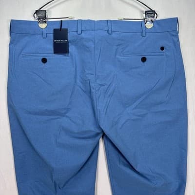 NEW Peter Millar Surge Performance Golf Pants Mens 40 x 32 Blue Stretch Chinos - Thumbnail 11