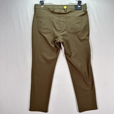 J. Hilburn Pants Mens 36 x 28 Khaki Performance Chinos 4-Way Stretch 5-Pocket - Thumbnail 3