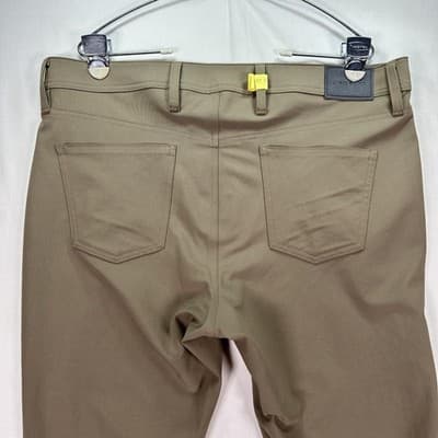 J. Hilburn Pants Mens 36 x 28 Khaki Performance Chinos 4-Way Stretch 5-Pocket - Thumbnail 9
