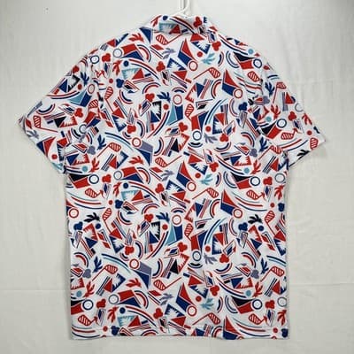 NEW Good Good Proud & True Polo Shirt Mens XL Multicolor Golf Graphic Stretch - Thumbnail 3