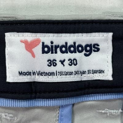 Birddogs Golf Pants Mens 36 x 28 Gray Stretch Unlined Chino Performance Pocket - Thumbnail 7