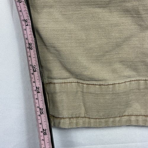 Free People Womens 26 Utility Boyfriend Pants Mid Rise Pleats Tapered Tan Denim - Thumbnail 12