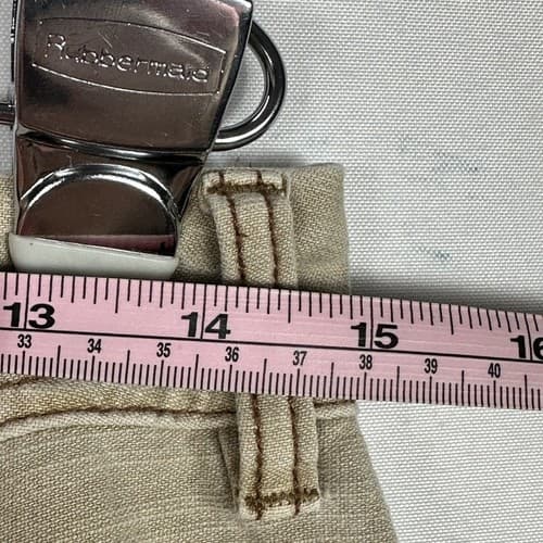 Free People Womens 26 Utility Boyfriend Pants Mid Rise Pleats Tapered Tan Denim - Thumbnail 11