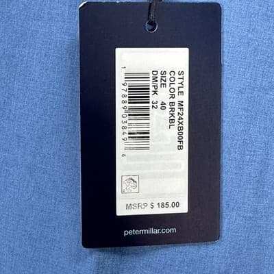 NEW Peter Millar Surge Performance Golf Pants Mens 40 x 32 Blue Stretch Chinos - Thumbnail 5