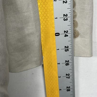 Alfani 100% Linen Blazer Mens 46 R Tan Sport Coat 3-Buttons Suit Jacket - Thumbnail 11