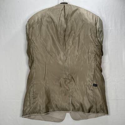 Alfani 100% Linen Blazer Mens 46 R Tan Sport Coat 3-Buttons Suit Jacket - Thumbnail 8