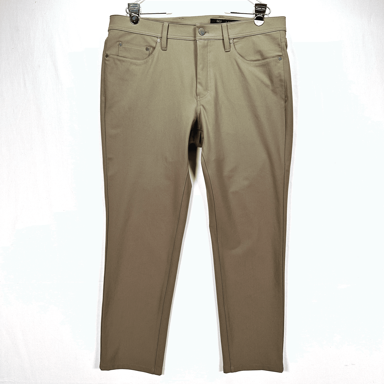 J. Hilburn Pants Mens 36 x 28 Khaki Performance Chinos 4-Way Stretch 5-Pocket - Image 1