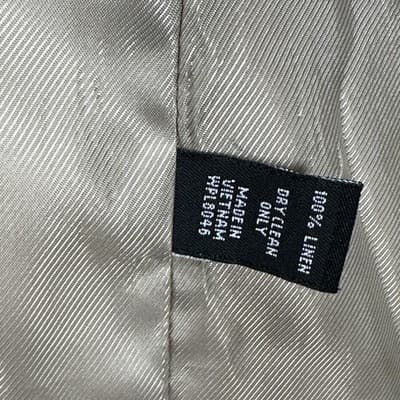 Alfani 100% Linen Blazer Mens 46 R Tan Sport Coat 3-Buttons Suit Jacket - Thumbnail 6