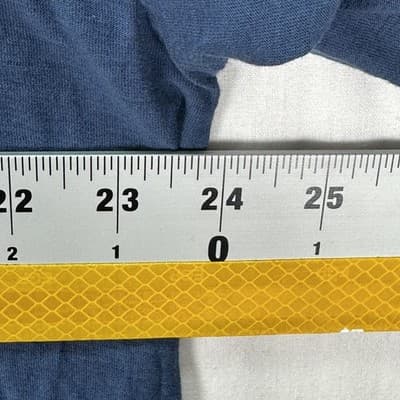 Bombas T-Shirt Mens XL Blue Long Sleeve Crewneck 100% Cotton Solid Tee - Thumbnail 7