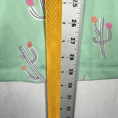 Bad Birdie Polo Shirt Mens Large Green Cactus Print Golf Performance Stretch - Thumbnail 7