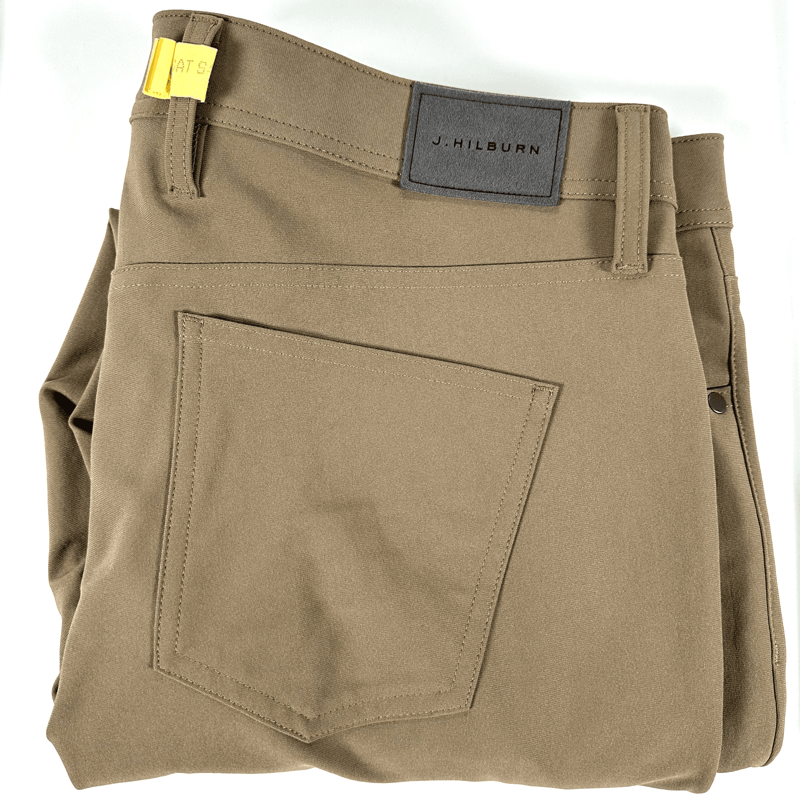 J. Hilburn Pants Mens 36 x 28 Khaki Performance Chinos 4-Way Stretch 5-Pocket - Thumbnail 2