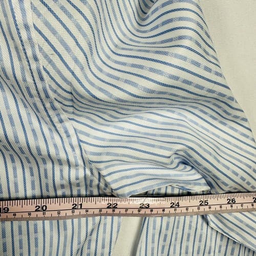Duchamp Dress Shirt Mens 16 - 41 Large Blue Striped Long Sleeve Tailored Fit - Thumbnail 9