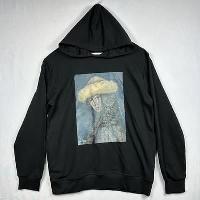 Qazaq Soul Mens Graphic Hoodie Black Central Asian Art Print Sweatshirt Large - Image 1