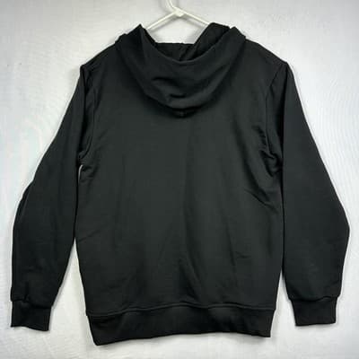 Qazaq Soul Mens Graphic Hoodie Black Central Asian Art Print Sweatshirt Large - Thumbnail 3