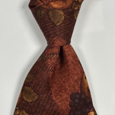 Gritti Ermenegildo Zegna Silk Tie Multicolor Floral Necktie Fruit Autumn Italy - Thumbnail 2