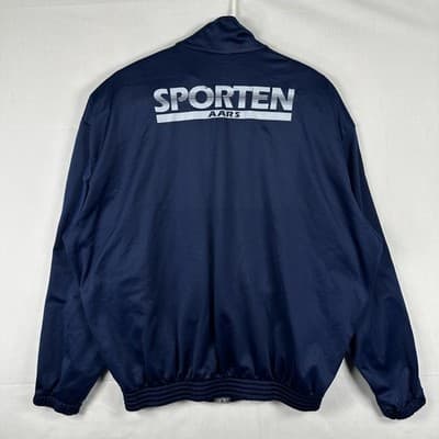 Vintage Asics Track Jacket Mens 2XL Navy 22 Idraets Klub Soccer Full Zip Logo - Thumbnail 2