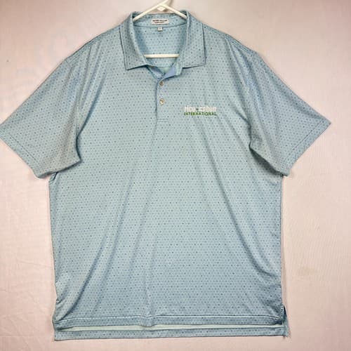 Peter Millar Golf Polo Shirt Mens XL Blue Avon Performance Jersey Summer Comfort - Thumbnail 2