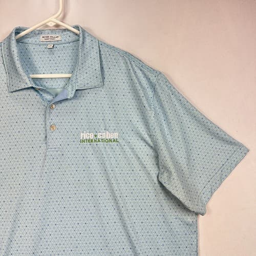 Peter Millar Golf Polo Shirt Mens XL Blue Avon Performance Jersey Summer Comfort - Thumbnail 4