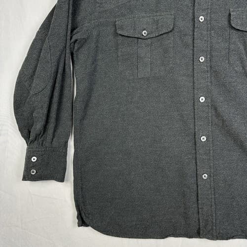 Ermenegildo Zegna Shirt Womens XL Gray Button Up 3/4 Sleeve Collared Cotton - Thumbnail 4