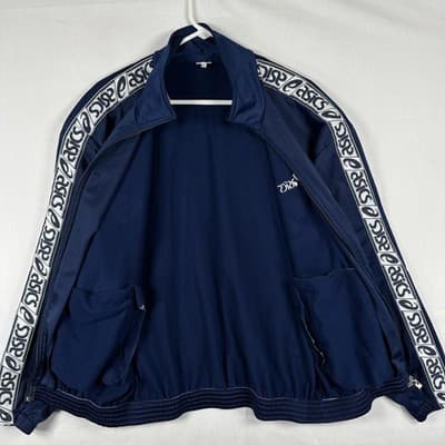 Vintage Asics Track Jacket Mens 2XL Navy 22 Idraets Klub Soccer Full Zip Logo - Thumbnail 6