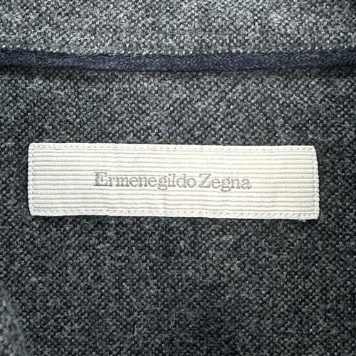Ermenegildo Zegna Shirt Womens XL Gray Button Up 3/4 Sleeve Collared Cotton - Thumbnail 7