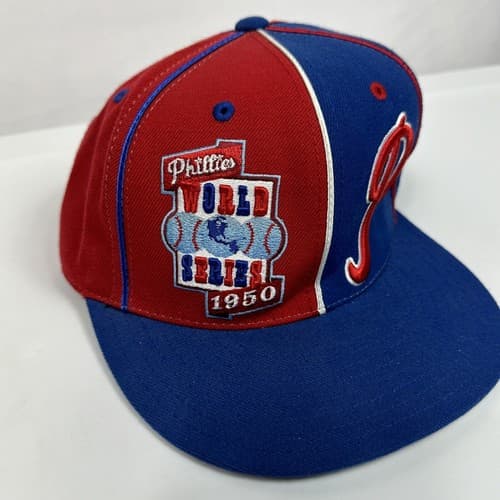 Philadelphia Phillies Baseball Fitted 7.5 Hat Cap 1950 Series Mitchell Ness MLB - Thumbnail 2