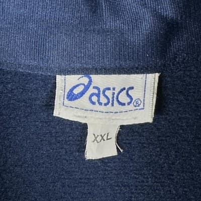 Vintage Asics Track Jacket Mens 2XL Navy 22 Idraets Klub Soccer Full Zip Logo - Thumbnail 5