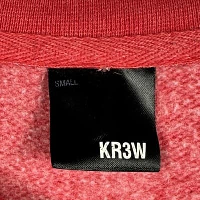 KR3W Mens Red Skull Headdress Graphic Crewneck Sweatshirt Small Heathered Fleece - Thumbnail 8