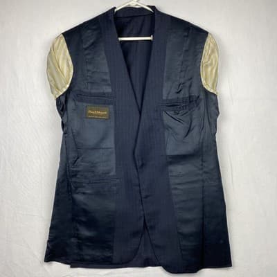 Paul Stuart Stuarts Choice Navy Pinstripe Wool Blazer Sport Coat Italy 42L 10109 - Thumbnail 10