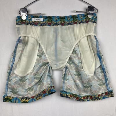 Onia Charles 7 Swim Trunks Liberty Fabric Coral Vines Inca Gold MS08-141 Mens S - Thumbnail 13