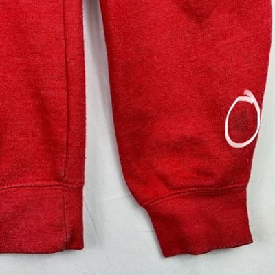 KR3W Mens Red Skull Headdress Graphic Crewneck Sweatshirt Small Heathered Fleece - Thumbnail 14