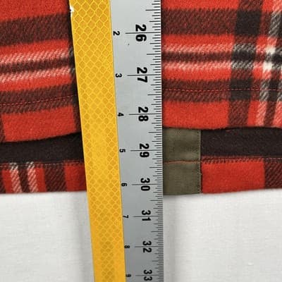 Todd Snyder Cruiser Jacket Men 2XL Red Plaid Italian Wool Button Front Lined EUC - Thumbnail 9