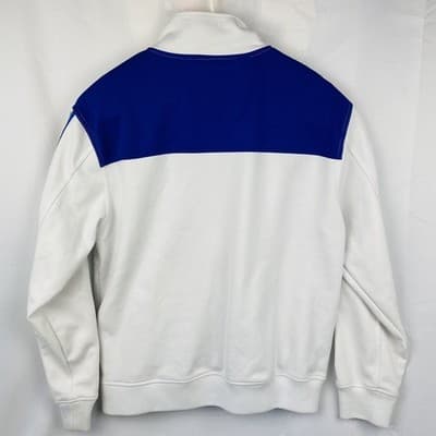 Born Fly Mens XL Anytown USA 02 Winter Games Track Jacket White Blue Full Zip - Thumbnail 2