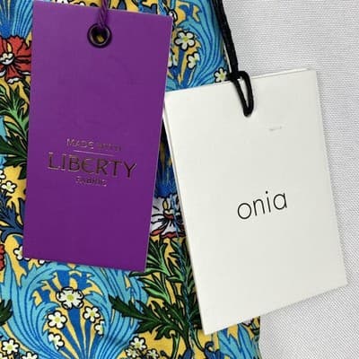 Onia Charles 7 Swim Trunks Liberty Fabric Coral Vines Inca Gold MS08-141 Mens S - Thumbnail 3