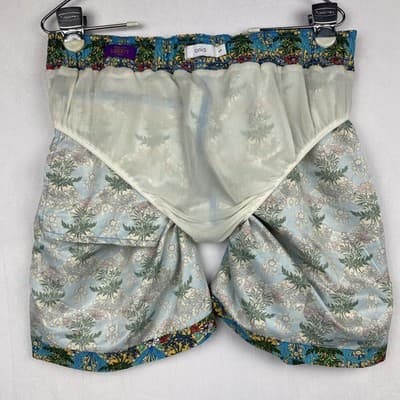 Onia Charles 7 Swim Trunks Liberty Fabric Coral Vines Inca Gold MS08-141 Mens S - Thumbnail 14