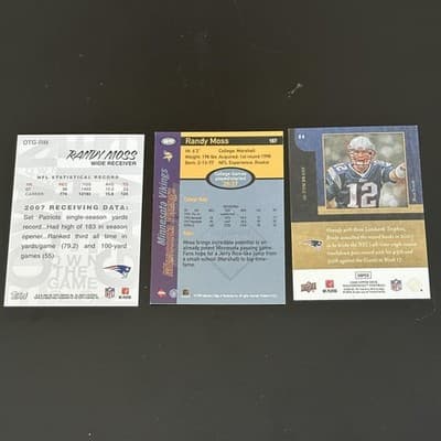 1998 Randy Moss Collectors Edge RC Rookie Lot 3 Cards Tom Brady Patriots NFL - Thumbnail 2