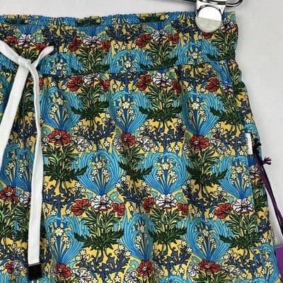 Onia Charles 7 Swim Trunks Liberty Fabric Coral Vines Inca Gold MS08-141 Mens S - Thumbnail 8
