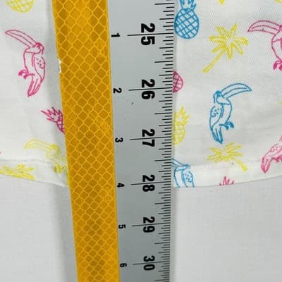 Chubbies Medium White Neon Tropical Pineapple Toucan Long Sleeve Popover Shirt - Thumbnail 8