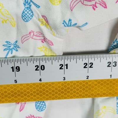 Chubbies Medium White Neon Tropical Pineapple Toucan Long Sleeve Popover Shirt - Thumbnail 9