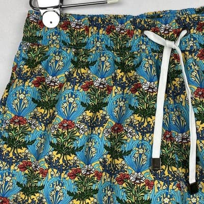 Onia Charles 7 Swim Trunks Liberty Fabric Coral Vines Inca Gold MS08-141 Mens S - Thumbnail 9